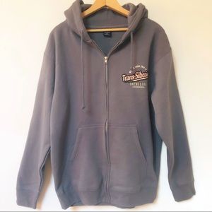 NWOT TRANS-SIBERIAN Graphic Hooded Zip Sweatshirt